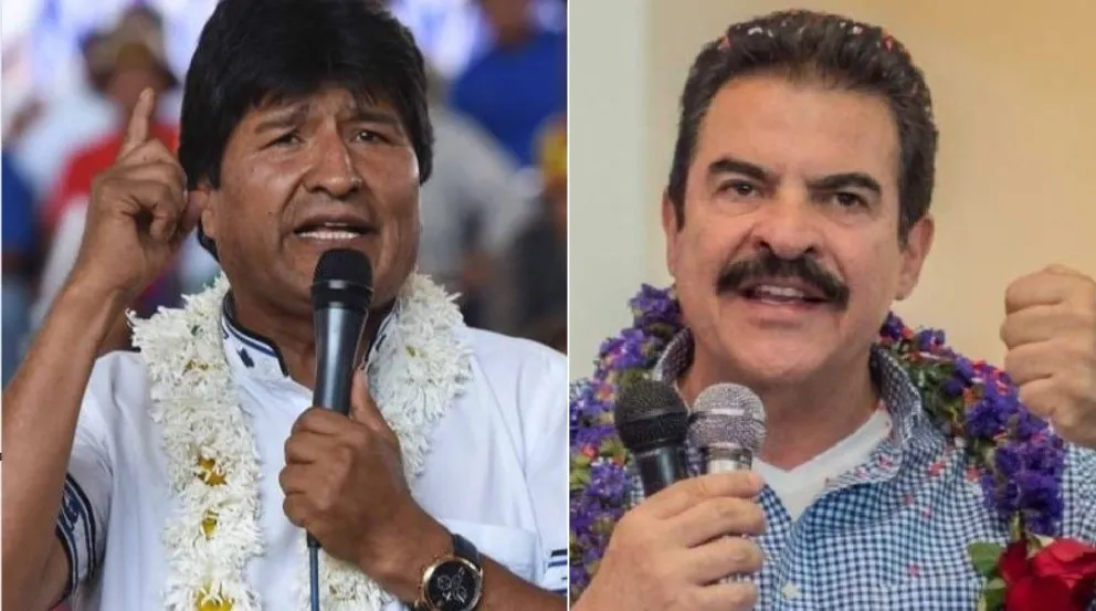El expresidente Morales apuntó contra el burgomaestre del Cercado. Fotos: ABI 