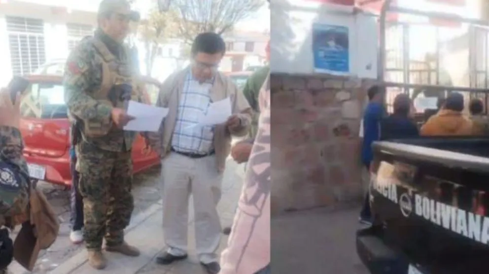 El ejecutivo en el momento de su aprehensión. Foto: RRSS