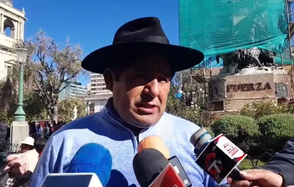  Mario Seña, secretario general de la Csutcb. Foto: Captura de video