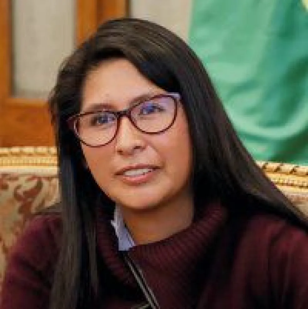 Fotografía de archivo de  la alcaldesa alteña, Eva Copa.   FOTO: Vicepresidencia del Estados