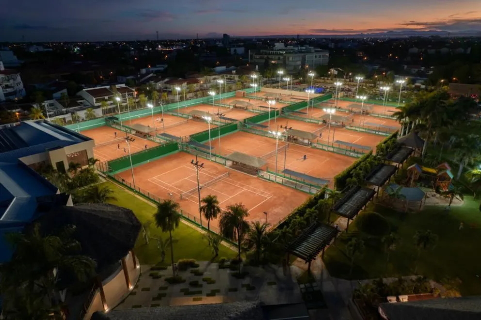 Las canchas del club cruceño que recibirá la Davis. Foto: La Palmas Country Club.