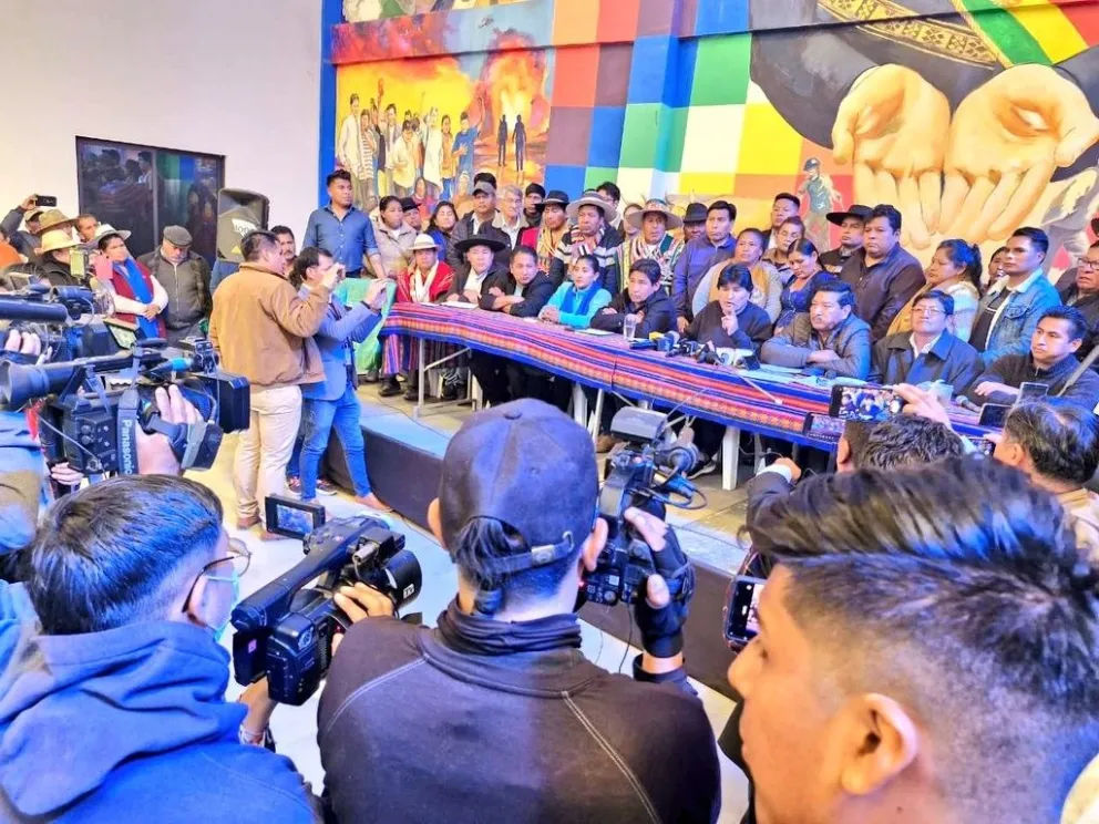 Evo Morales durante sus declaraciones de este viernes. Foto: Cuenta de X del exmandatario