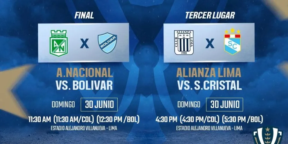 Bolívar y Atlético Nacional se enfrentarán por la gran final.