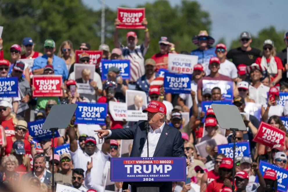 El expresidente de EEUU, Donald Trump en un acto de campaña. Foto: EFE