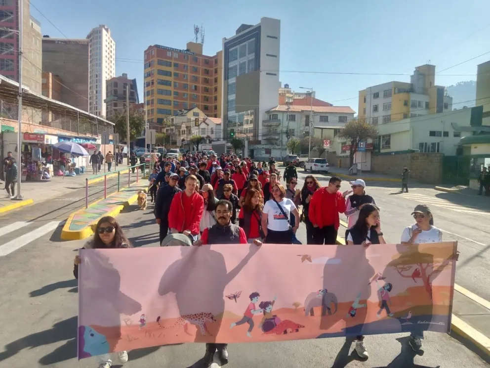 Una imagen de la caminata realizada el domingo 30 de junio