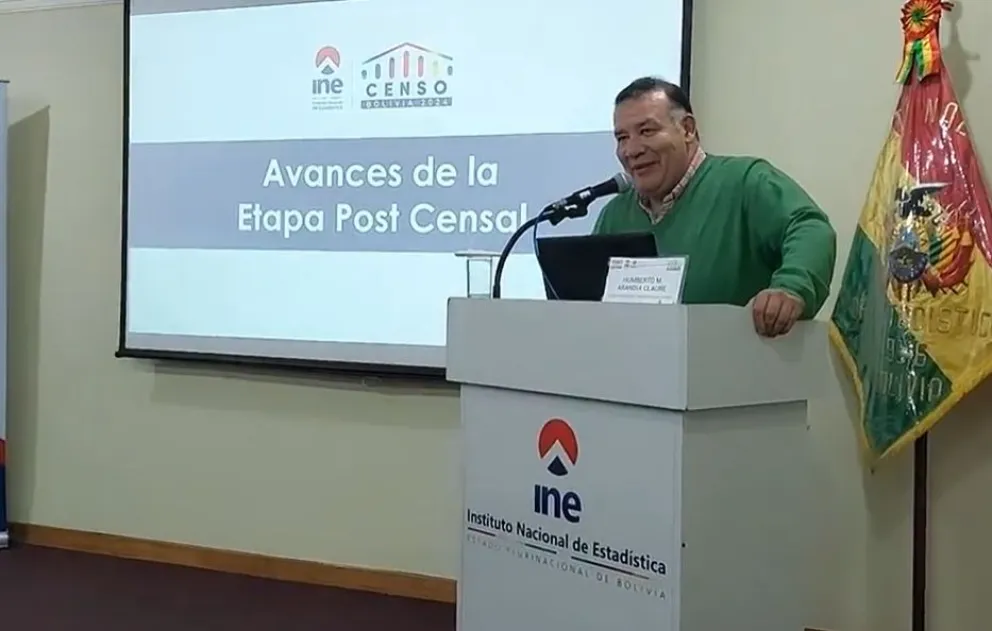 El director del INE, Humberto Arandia, brinda conferencia de prensa. Foto: Captura INE