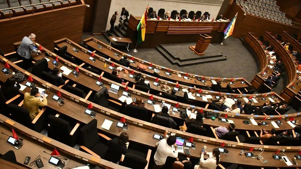 La Asamblea Legislativa Plurinacional (ALP), durante una sesión anterior. Foto:  APG