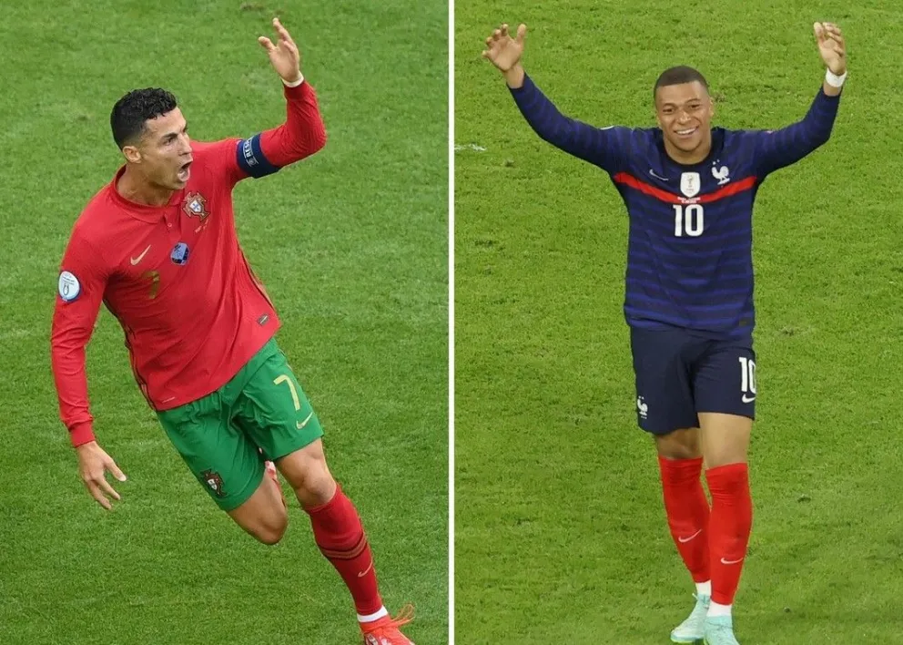 Ronaldo y Mbappé, un duelo que promete en los cuartos de final de la Eurocopa. Foto: Jornada