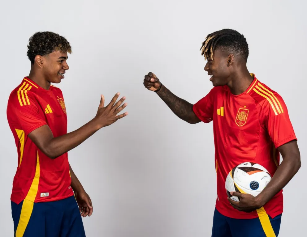 Lamine Yamal y Nico Williams, las grandes figuras de España. Foto UEFA