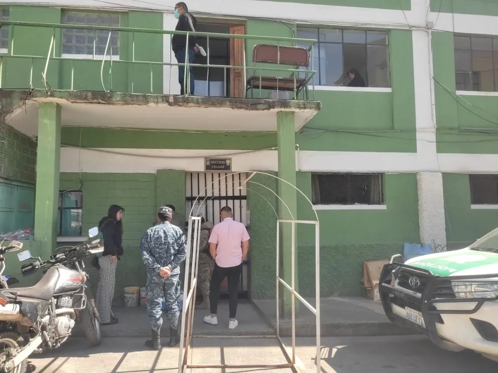 Dependencias de la Felcc de La Paz, donde se encuentra el aprehendido. Foto: DTV