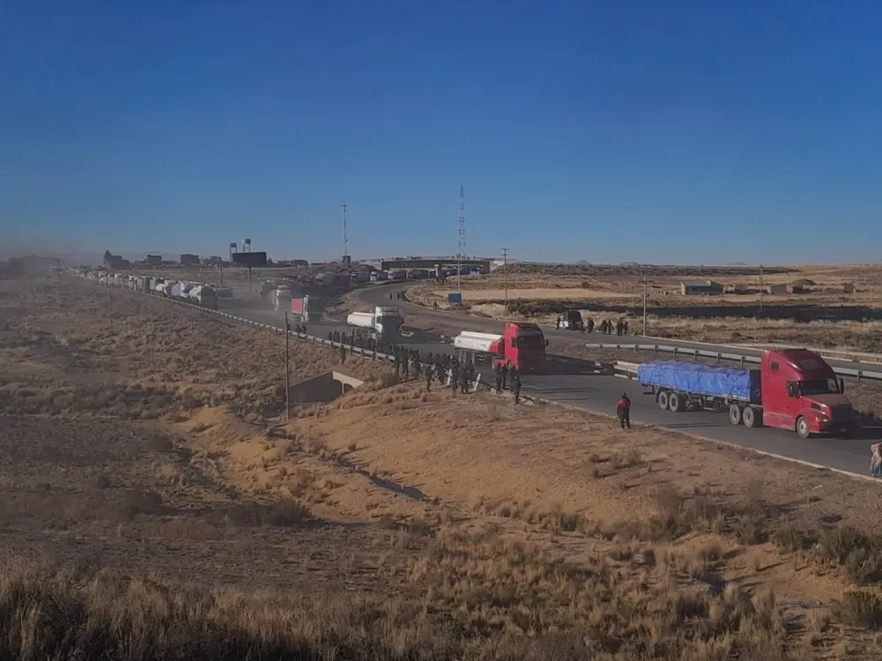 El tráfico circula con normalidad en el sector de Caracollo. Foto: APG