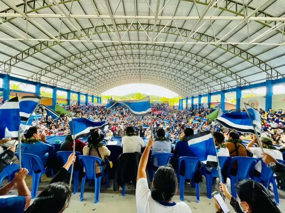 El congreso "evista" del MAS en Villa Tunari. Foto: @evoespueblo