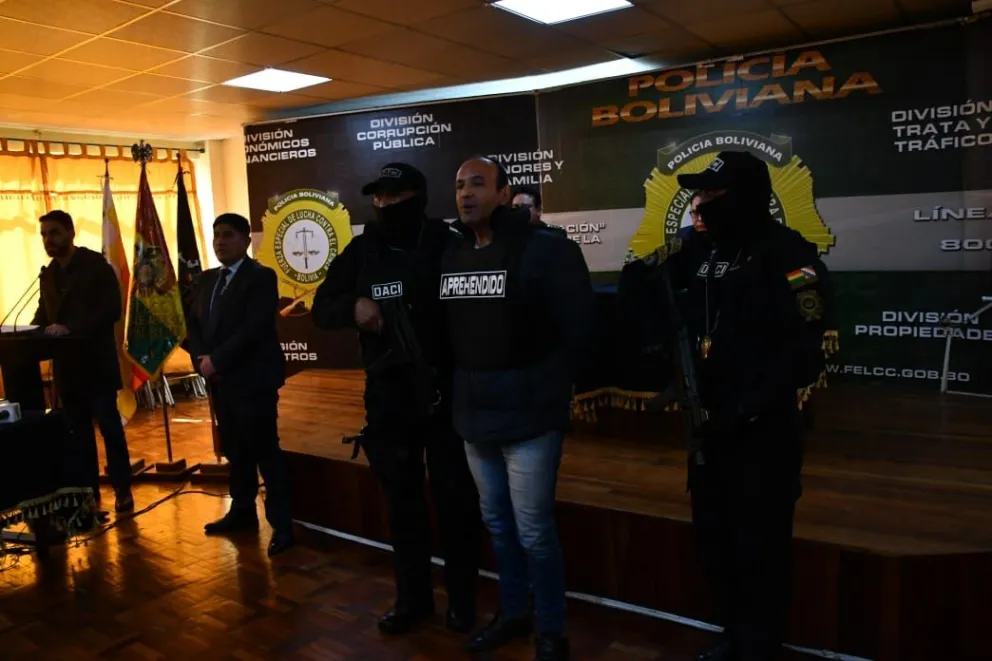 Fernando Hamdan fue aprehendido la madrugada del domingo y fue presentado este lunes. Foto: APG 