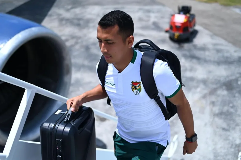 Fernández previo a un viaje con la selección. Foto: FBF.