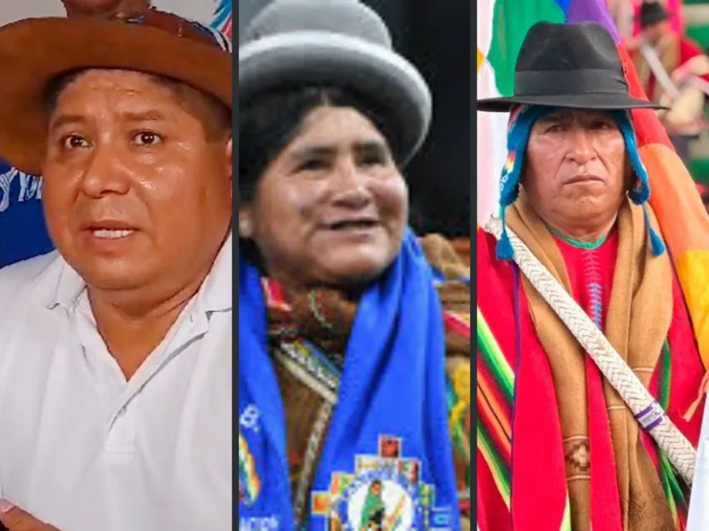 Los tres dirigentes afines al presidente Luis Arce que participarán en el Encuentro Multipartidario. Foto: Composición