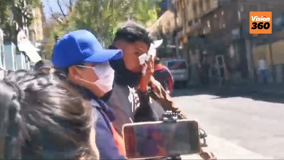 La persona herida tiene una lesión en el ojo. Foto: Marco Belmonte / Visión 360