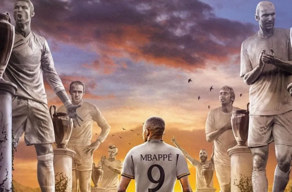 Sitios en internet afines al Real Madrid destacan la presencia de Mbappé en el club español. 