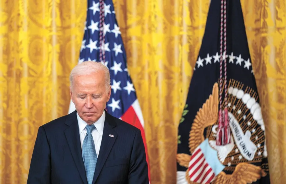 Joe Biden durante una ceremonia en la Casa Blanca. Foto: EFE
