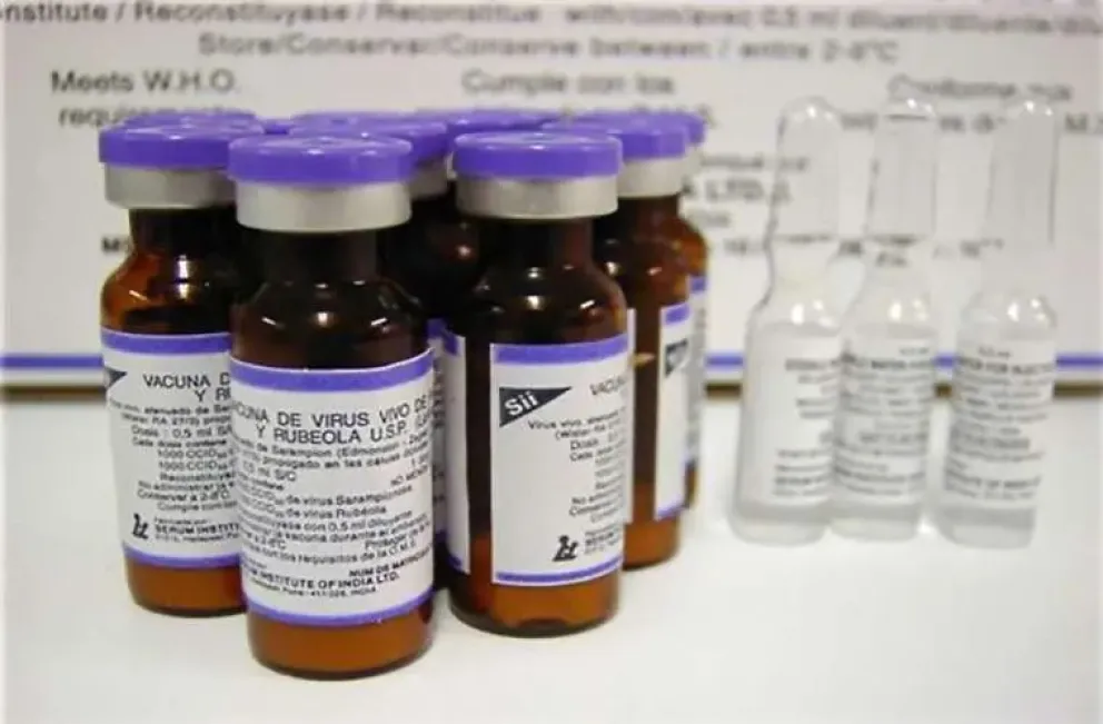 Dosis contra el sarampión. Foto: Ministerio de Salud