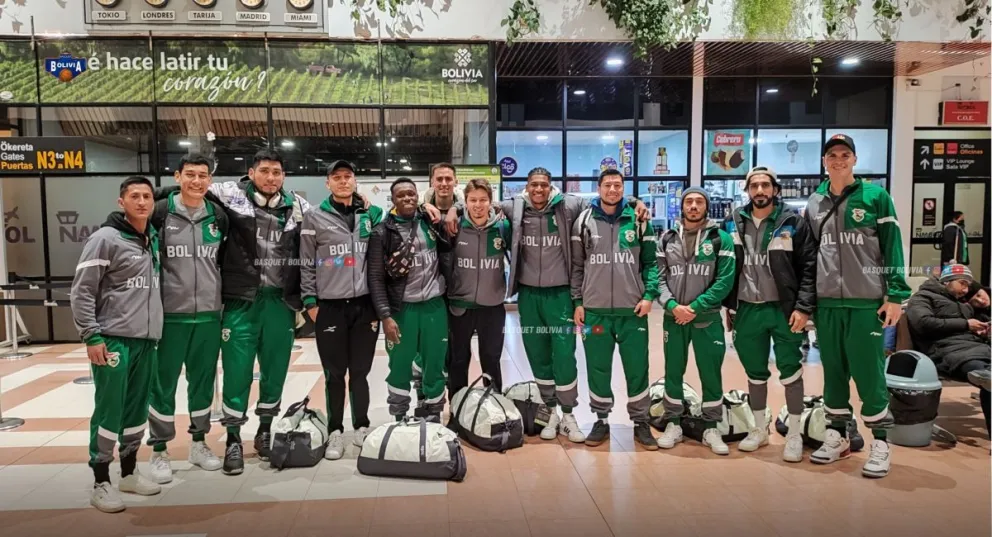 La selección previo a su viaje a Ecuador. Foto: Básquet Bolivia.