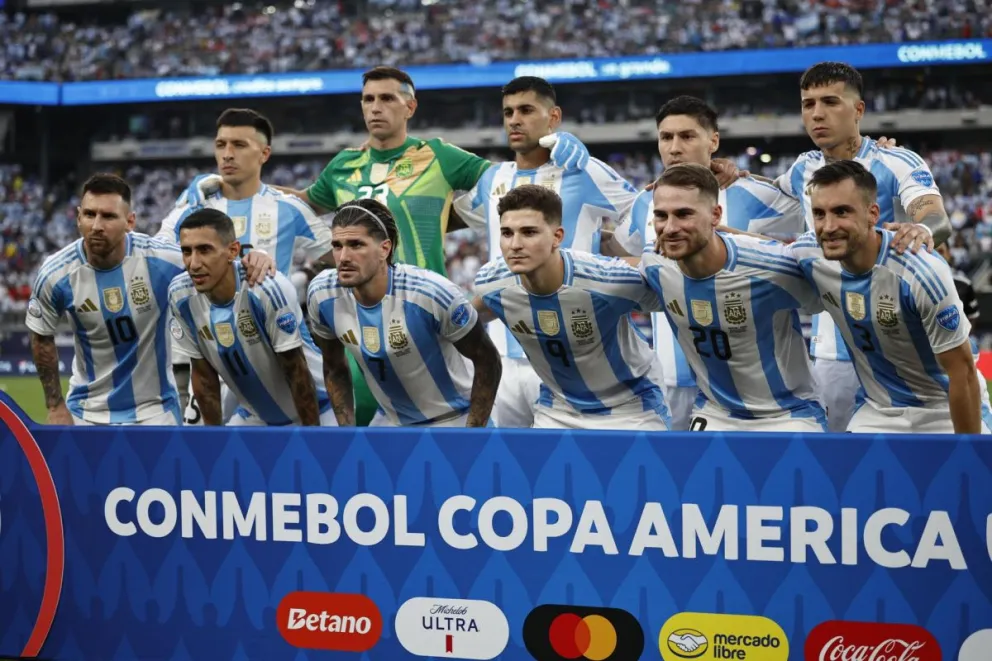 El combinado argentino que compite en Estados Unidos. Foto: EFE.
