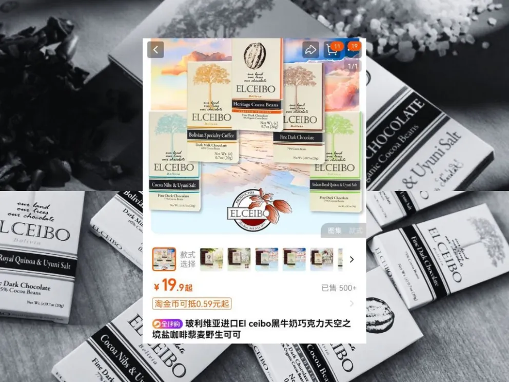 Los productos de la cooperativa boliviana. Fotos: Embajada de Bolivia en China / armado, Visión 360