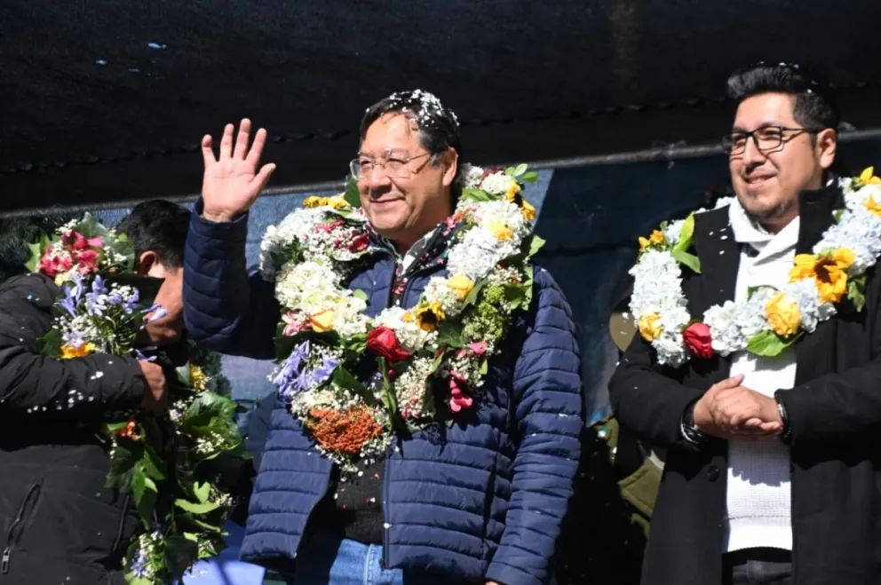 El jefe de Estado durante un acto tras la marcha en defensa de la democracia convocada por la autoridad. Foto: Lucho Arce (Facebook)