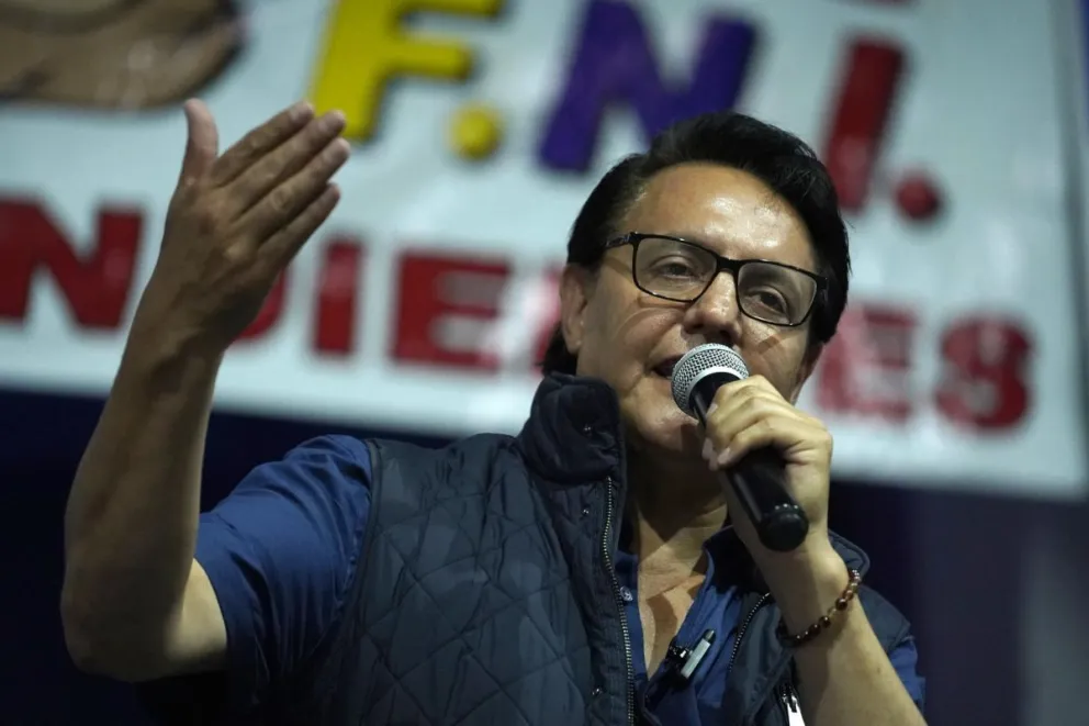 El candidato presidencial ecuatoriano Fernando Villavicencio. Foto: EFE