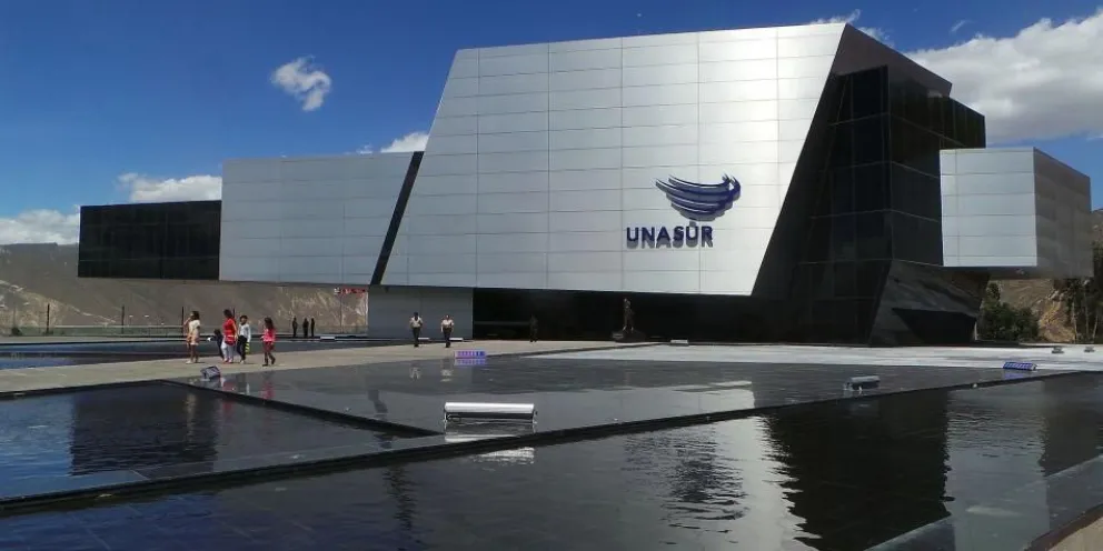 La sede de Unasur. Foto: Imagen compartida por el expresidente Evo Morales en su cuenta de X