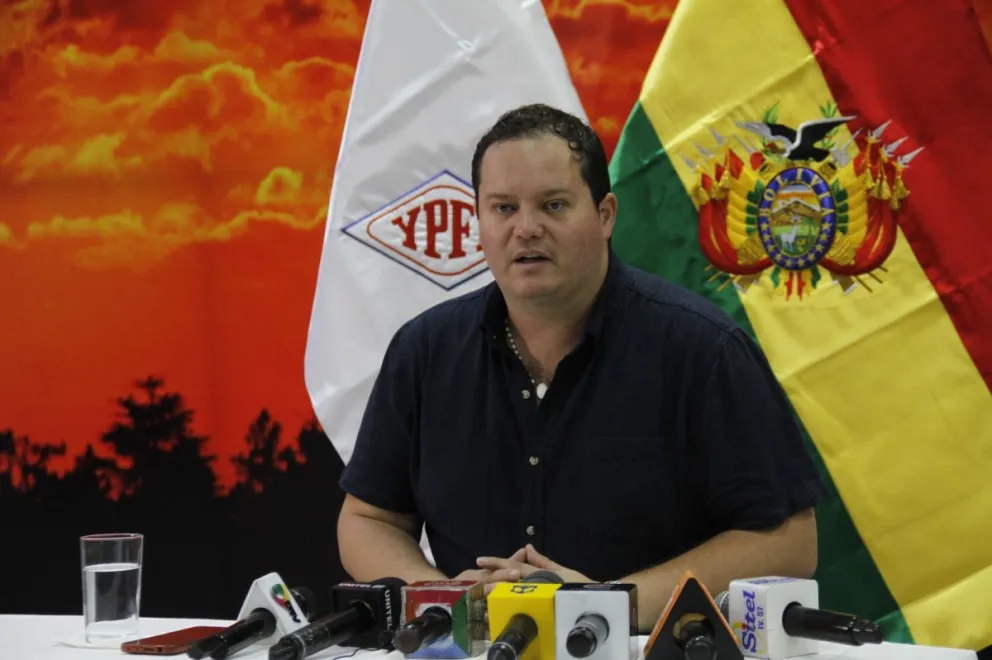 Armin Dorgathen, presidente de YPFB, en un anterior contacto con la prensa. Foto: YPFB