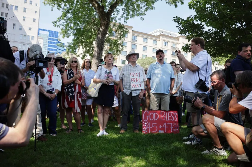 Seguidores de Trump se reunieron en Milwaukee, Wisconsin. Foto: EFE