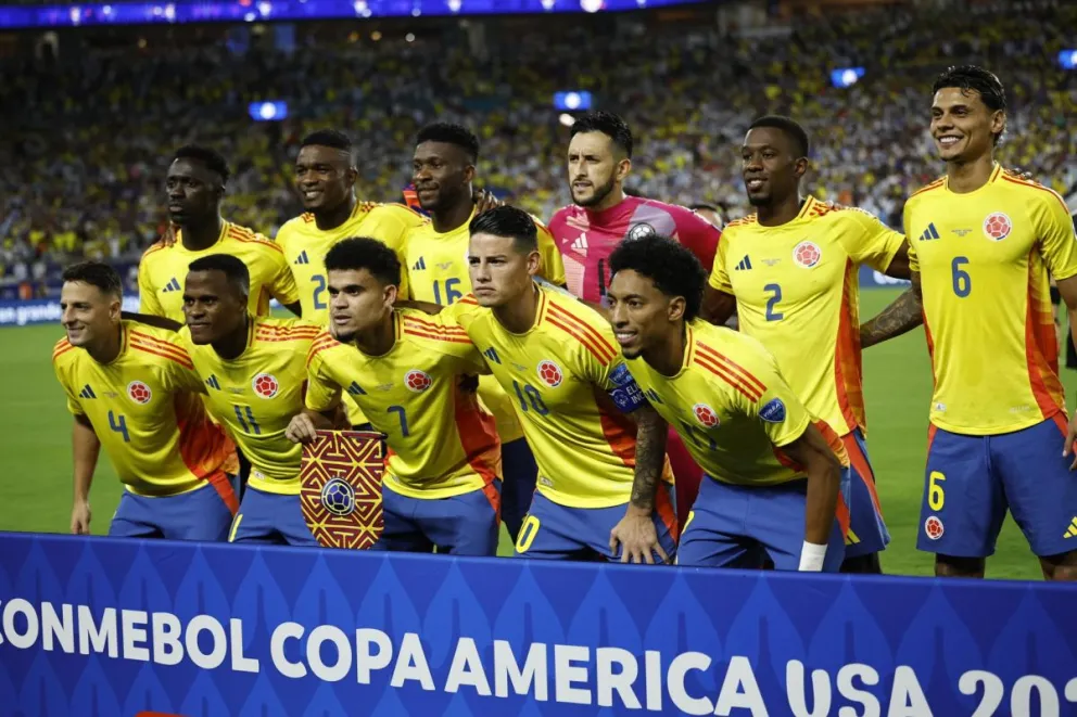El seleccionado colombiano que se presentó en la final de la Copa América. Foto EFE