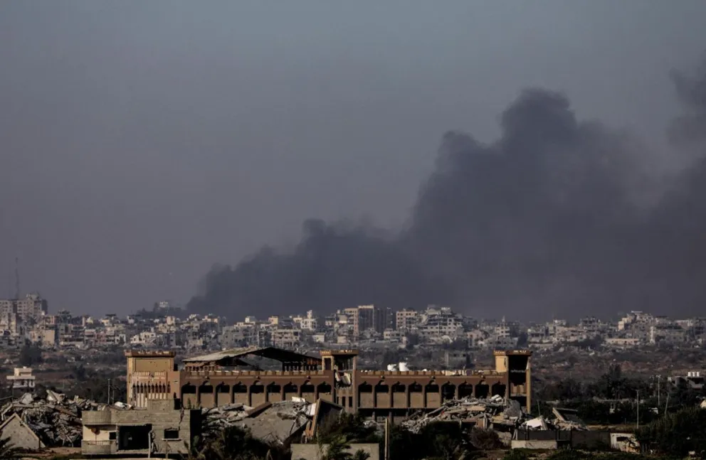 Imagen del 11 de julio de 2024 de un bombardeo israelí en Gaza. Foto: EFE
