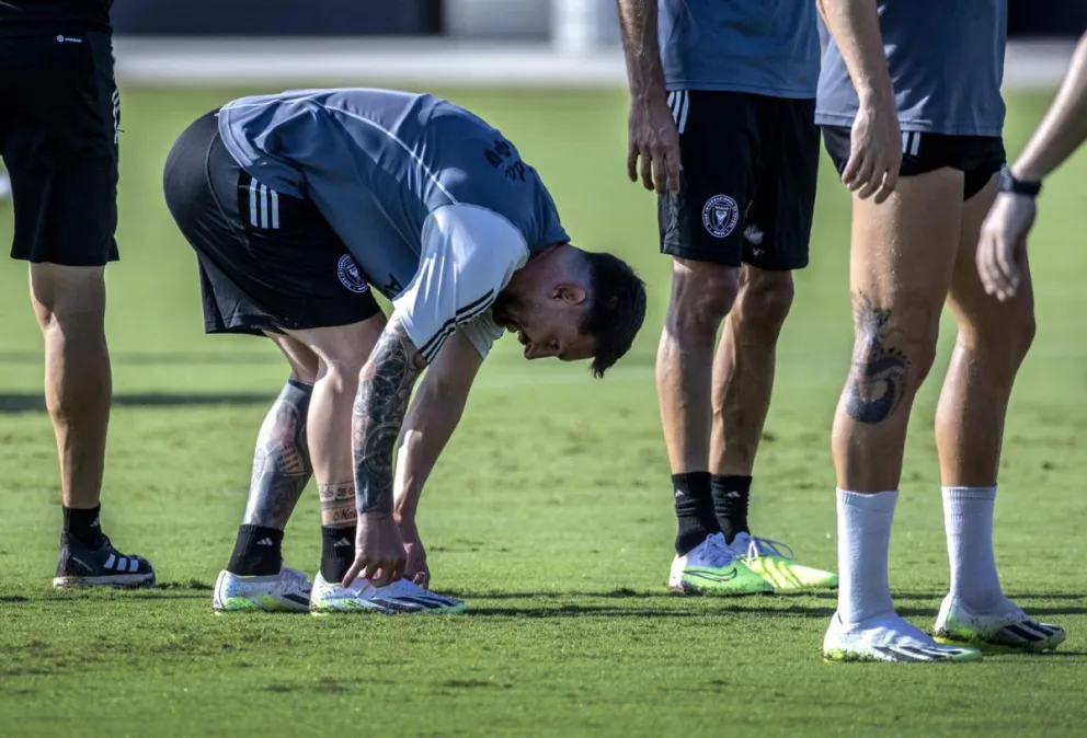 Lionel Messi en una foto de archivo de un entrenamiento con el Inter de Miami. Foto EFE