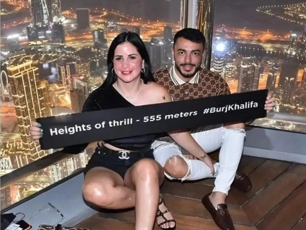 Marset junto a su esposa. 