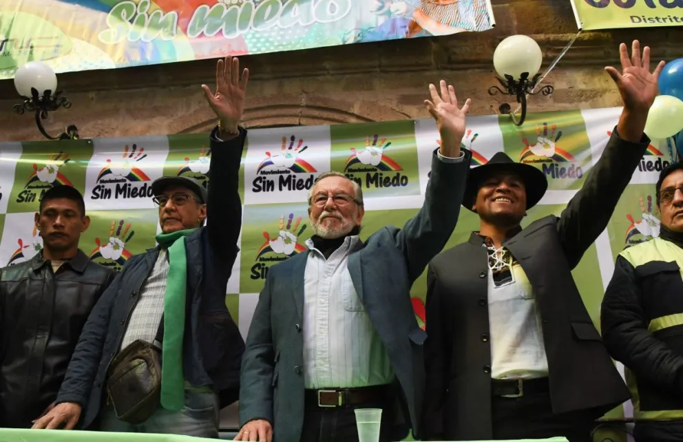 El exalcalde de La Paz, Juan Del Granado, en el relanzamiento del MSM. Foto: Facebook MSM