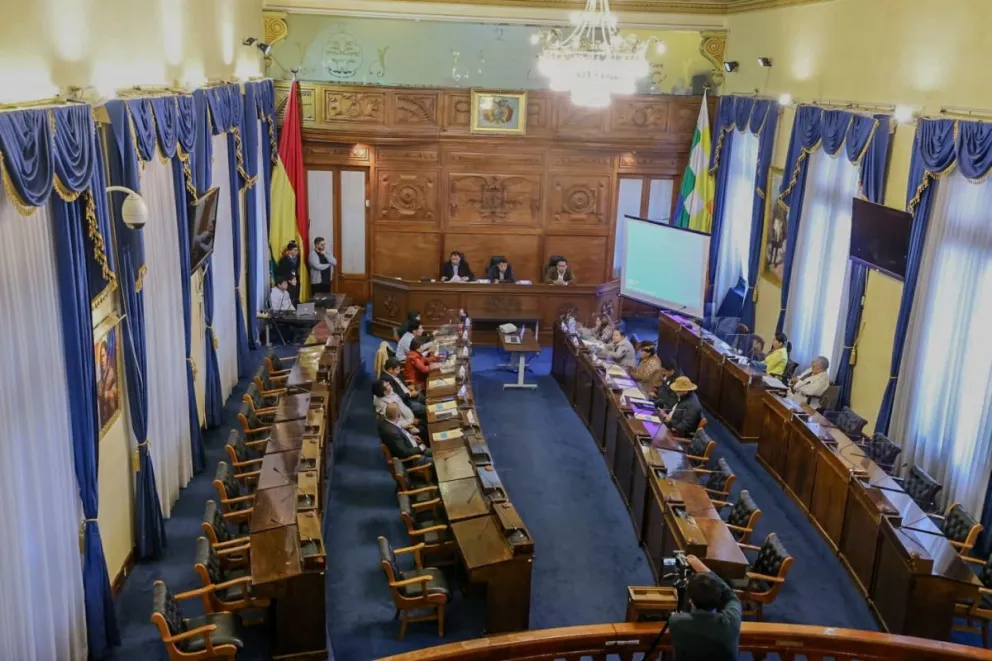 La comisión mixta durante una jornada del proceso de preselección. Foto: APG