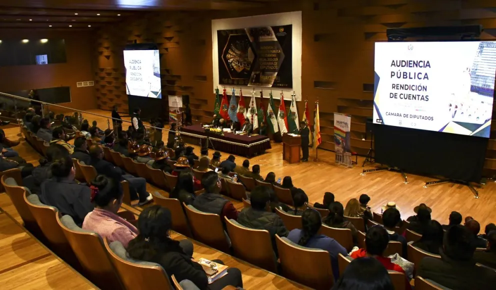 Una sesión de rendición de cuentas en la Cámara de Diputados. Foto: APG