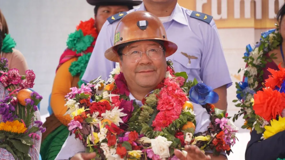 Arce entregó obras en el norte del departamento de La Paz. Foto: Lucho Arce (Facebook)