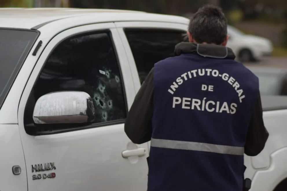 El presunto socio de Marset se encontraba en su camioneta cuando fue abatido. Foto: portal  Aplateia de Brasil.