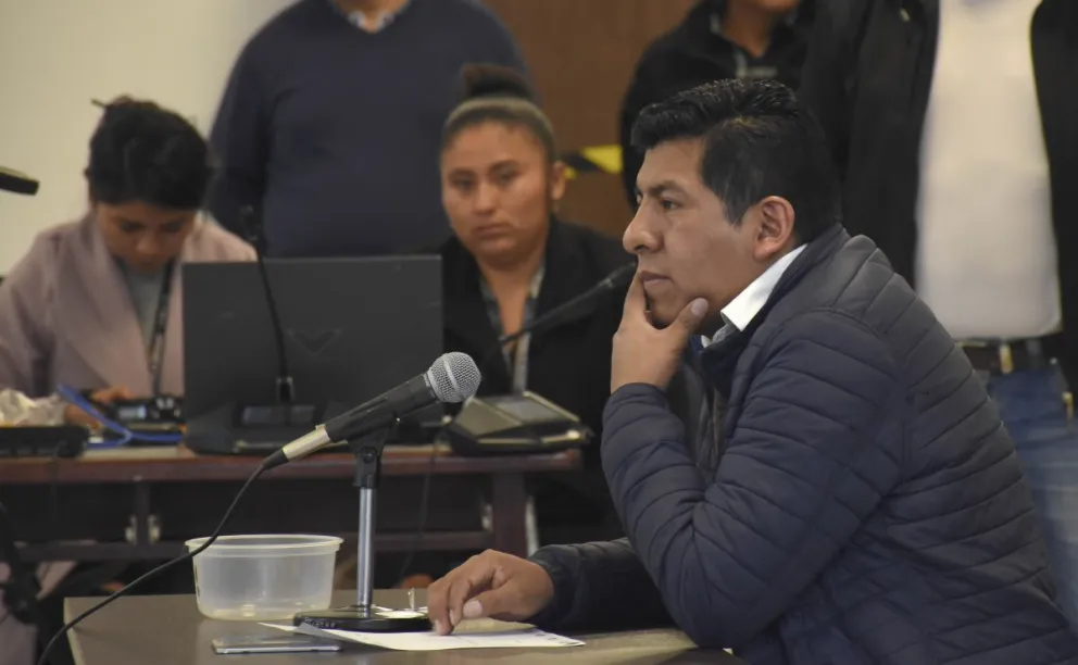 El vocal Tahuichi, durante su examen oral en la ALP. Foto: APG 