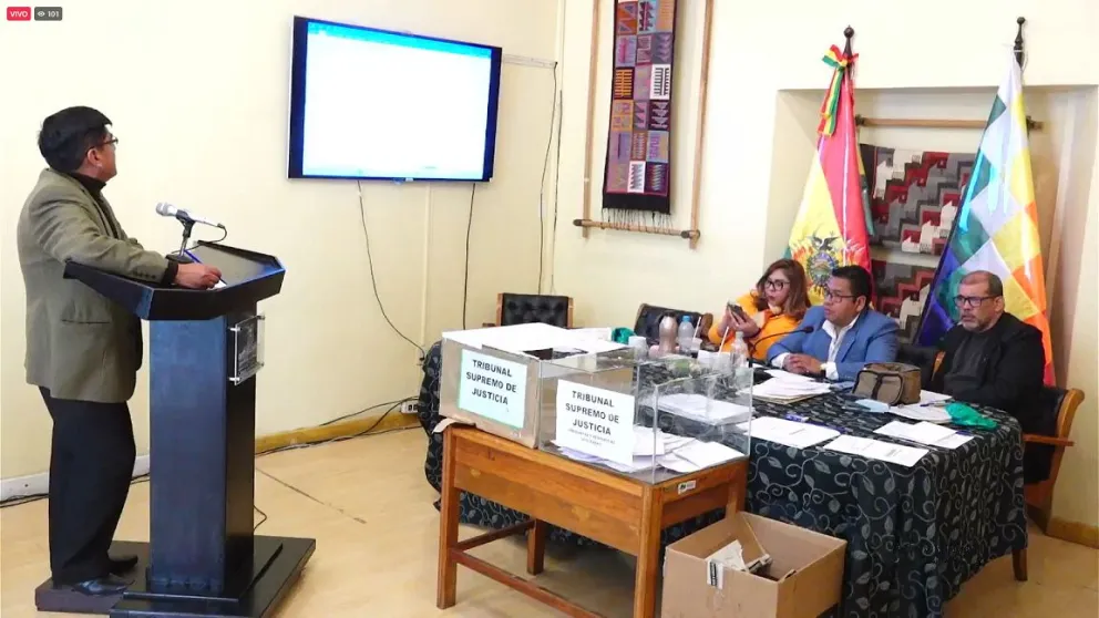 Este lunes continúa la toma de exámenes a postulantes para el órgano judicial. Foto: captura Cámara de Senadores