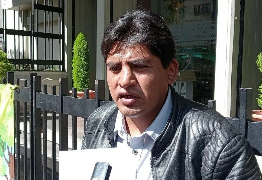 Antonio Siñani, dirigente de una fracción de los gremiales de El Alto. Foto: Visión 360