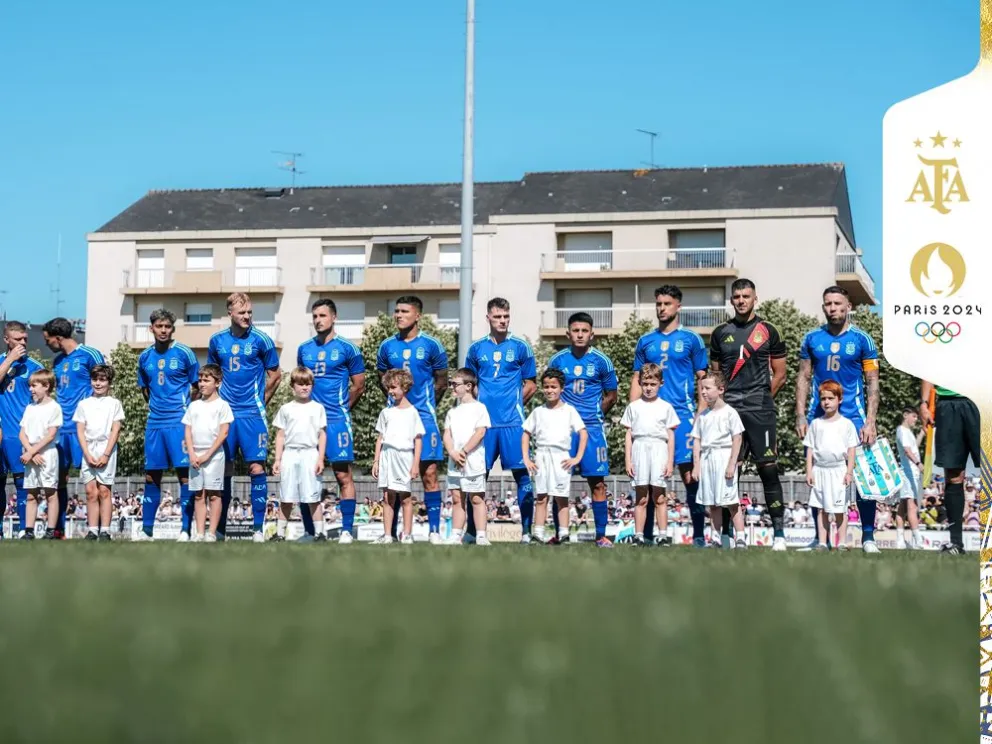 El seleccionado argentino se alista para conseguir una medalla de oro en los Juegos. Foto AFA