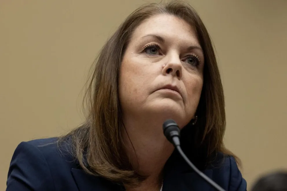 La directora del Servicio Secreto de Estados Unidos, Kimberly Cheatle, durante su comparecencia en el Senado. Foto: EFE