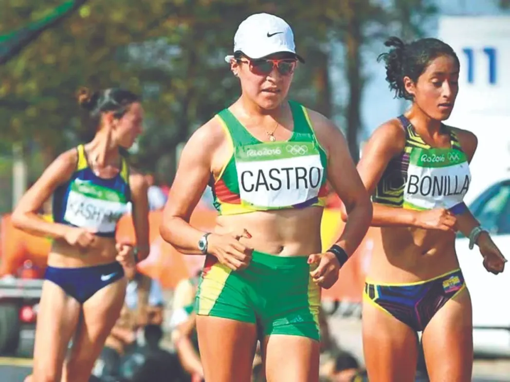 La boliviana Ángela Castro durante su participación en los Juegos Olímpicos que se celebraron en  Río de Janiero 2016.