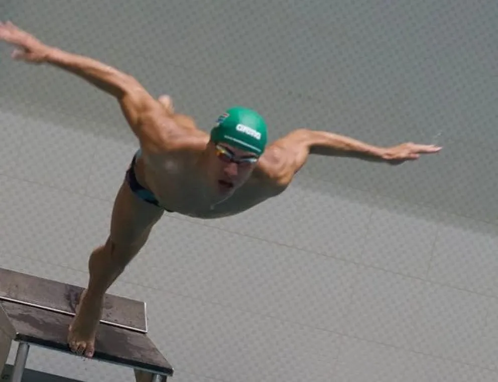 Esteban Núñez del Prado al momento de iniciar una competencia. Foto: ENDP
