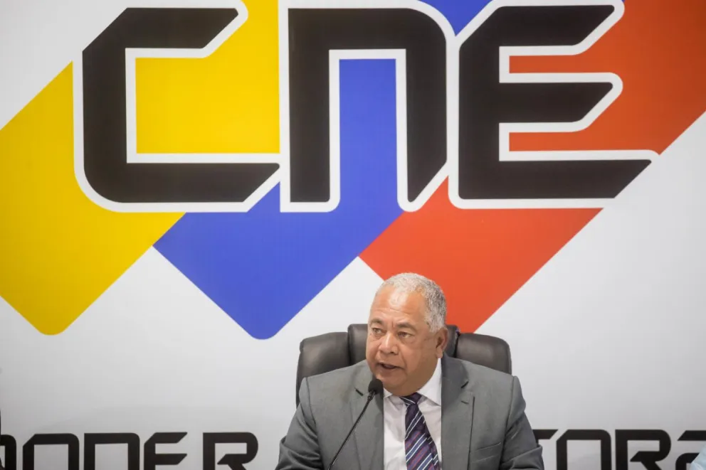 El presidente del Consejo Nacional Electoral (CNE), Elvis Amoroso. Foto: EFE