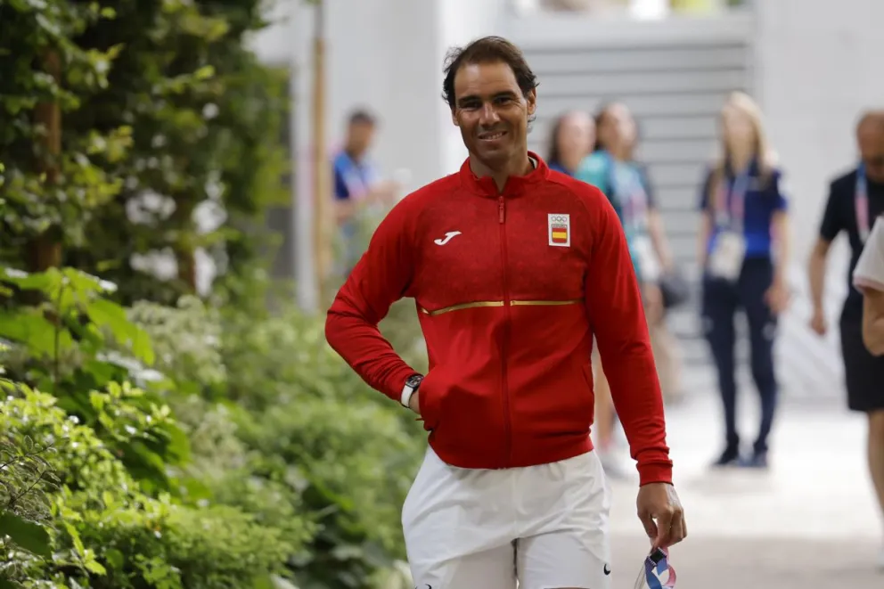 Nadal, a su llegada a la ceremonia oficial del sorteo de cuadros de singles y dobles del tenis olímpico. Foto: EFE.