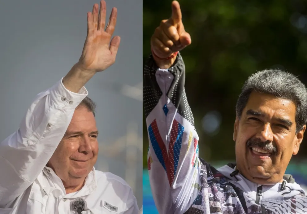 Los candidatos González y Maduro. Foto: EFE 